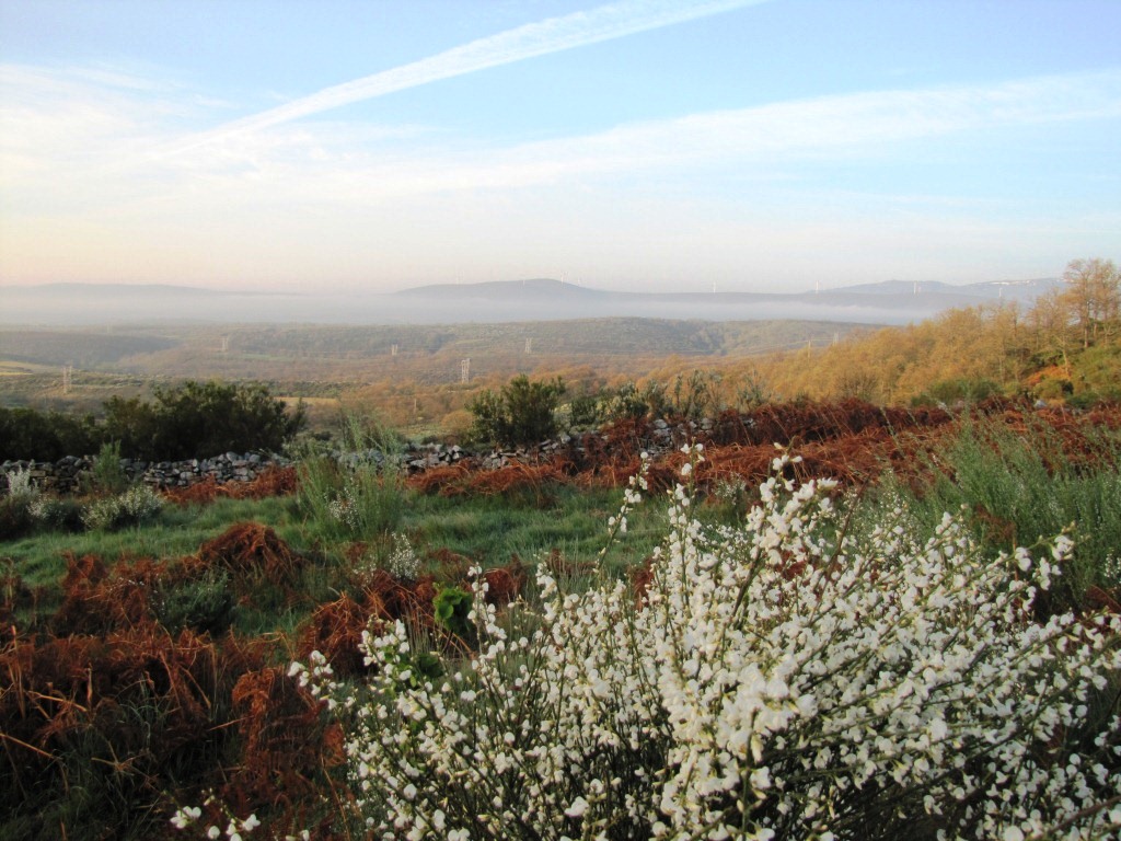Blick in die Ebene (Sierra Teleno), der Maragatería und Astorga