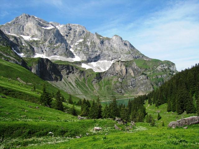 Blick zu den Walenstöcke. Diesen Berg werden wir umkreisen