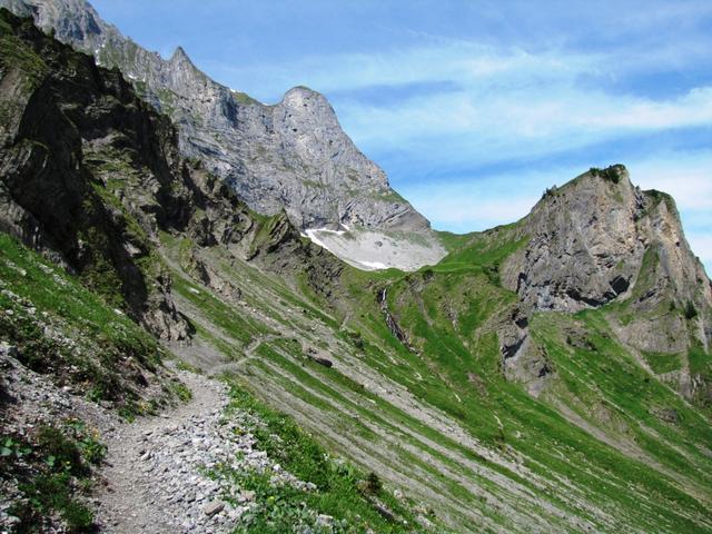 der Wanderweg ist immer gut ersichtlich und bezeichnet