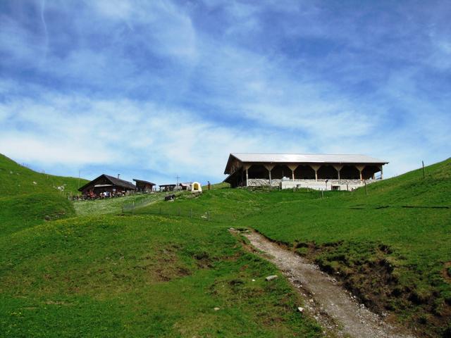 die Alphütten bei Punkt 1826 m.ü.M. auf Oberfeld