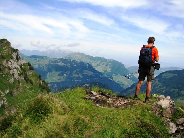 Franco bestaunt die Aussicht