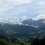 Breitbildfoto mit Titlis und Engelbergertal von der Sädelegg aus gesehen