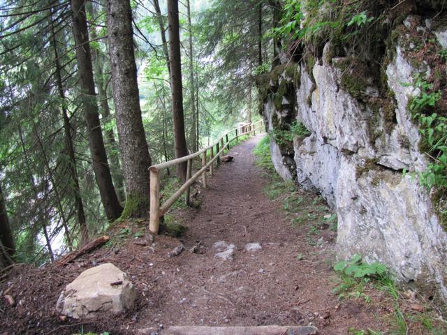 der Weg führt uns hinunter in die Griesschlucht