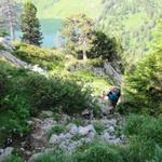 Blick hinunter zum Oberstockensee