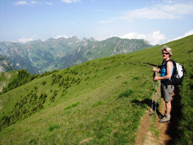 Blick zurück zum Gratweg, den wir zurückgelegt haben