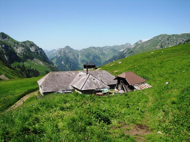 die Alphäuser bei der Oberi Walalp 1714 m.ü.M.