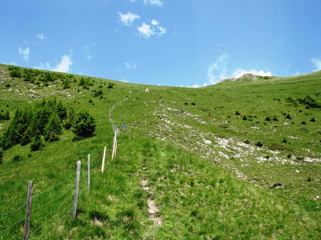 Blick nach oben zum Hohmadsattel