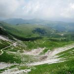 das Ende dieser schönen Wanderung rückt näher. Blick auf die Wasserscheidi