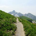 mit Blick auf die Spillgerte geht unsere Wanderung weiter