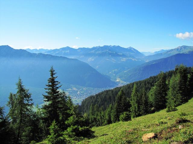 während dem laufen konnten wir eine schöne Aussicht auf Chur und Richtung Lenzerheide geniessen