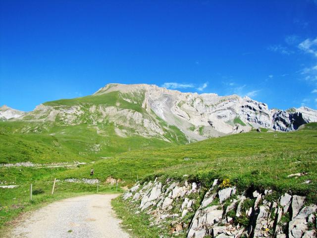 plötzlich taucht vor uns der Haldensteiner Calanda (unser Ziel) auf