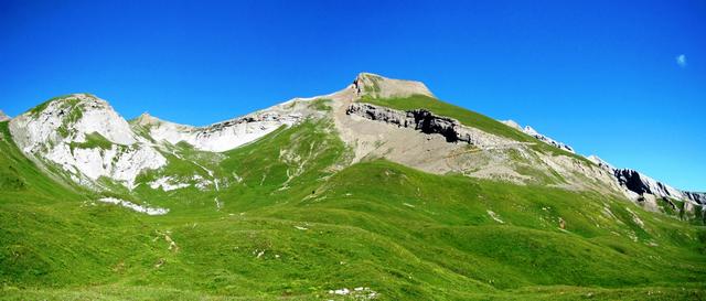 Breitbildfoto von der Calandahütte aus aufgenommen, mit Blick Richtung Calanda