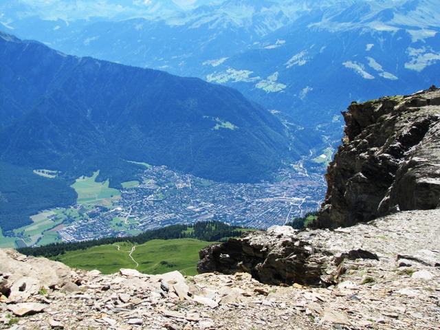 Tiefblick auf das Häusermeer von Chur