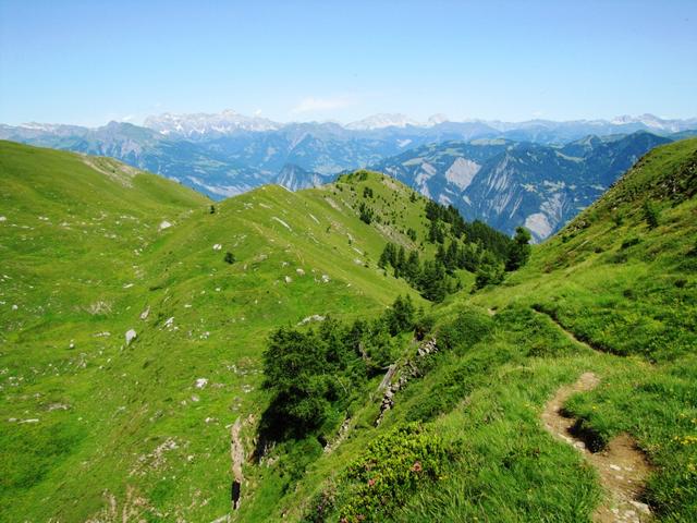 bei der Wolfegg 2066 m.ü.M. gut ersichtlich unser weiterer Wegverlauf