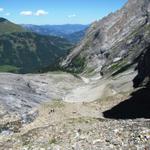 Blick zurück zum zurückgelegten Weg