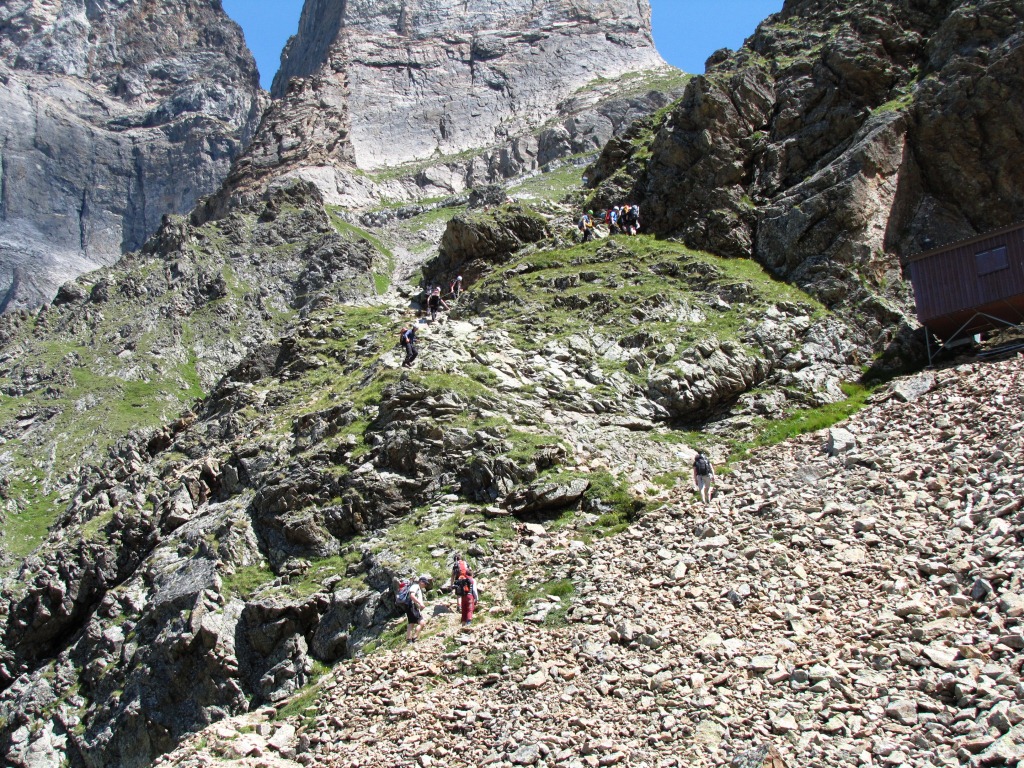 nach dem Mittagessen, nahmen wir der schwierigste Teil der Bergwanderung unter die Füsse