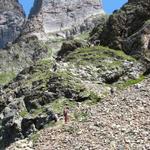 nach dem Mittagessen, nahmen wir der schwierigste Teil der Bergwanderung unter die Füsse