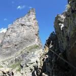 vor dem Urbachsattel biegt der Bergweg rechts ab...