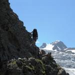 was für eine Aussicht während der Bergwanderung