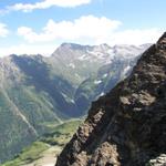 Tiefblick ins Urbachtal und Ritzlihorn