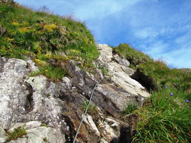 Blick hinauf zu der Steilstufe