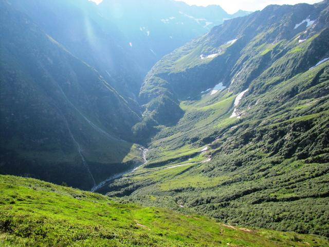 Blick zum Ende vom Ürbachtal. Dort waren wir auch schon als wir über den Tälligrat zur Gaulihütte liefen