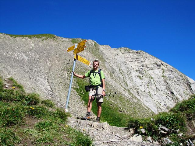 Franco bei der Wegkreuzung auf dem Bundergrat 2456 m.ü.M.