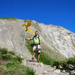 Franco bei der Wegkreuzung auf dem Bundergrat 2456 m.ü.M.