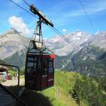 mit der Luftseilbahn geht es runter nach Kandersteg