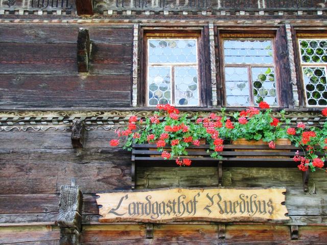 als krönender Abschluss von einem sehr schönen Tag, Nachtessen im Landgasthof Ruedihus