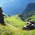 Tiefblick zur Bergstation Allmenalp