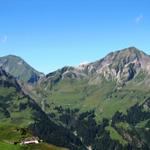 Blick zum Latrejespitz und Morgenberghorn, dort oben waren wir auch schon