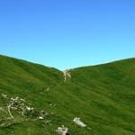 Blick zurück zum Sattel auf der Bällenalp Punkt 1998 m.ü.M.