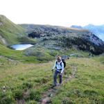 Blick zurück zum Sulsseewli und rechts zur Lobhornhütte