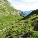 Blick abwärts ins Soustal, das wir durchwandert haben