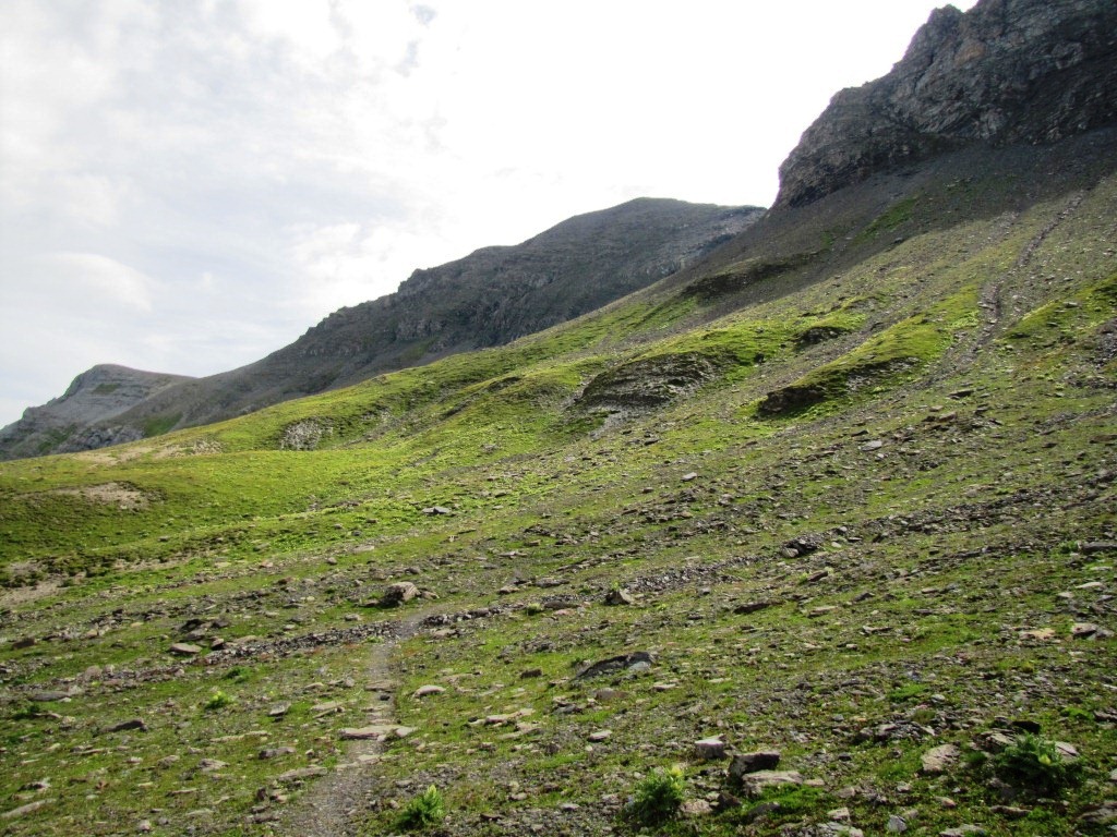 bei Punkt 2341 m.ü.M. ist der Weg steil aber ohne Probleme meisterbar