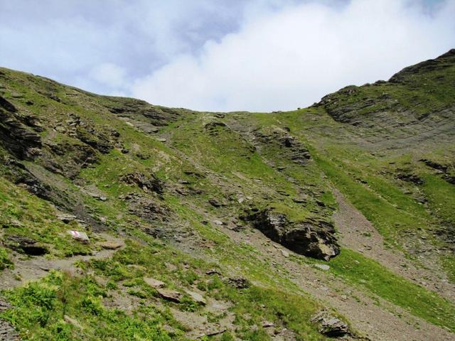 Blick hinauf zur Bietenlücke