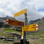 Wegkreuzung bei der Bergstation des Skilift, kurz vor der Schilthornhütte