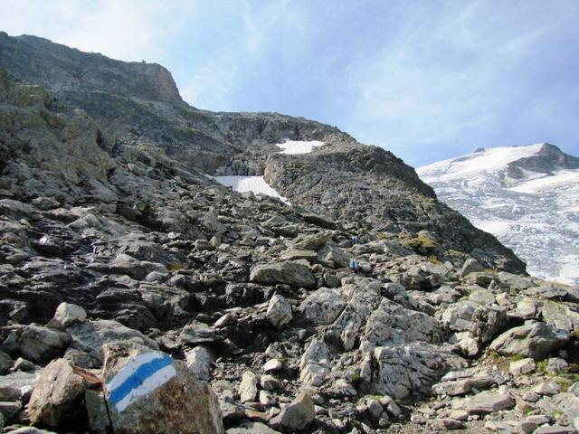 der Bergweg ist gut markiert und nie ausgesetzt