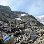 der Bergweg ist gut markiert und nie ausgesetzt