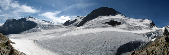 sehr schönes Breitbildfoto vom Steigletscher, Gwächtenhorn und Sustenhorn