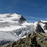 sehr schönes Breitbildfoto mit Steigletscher, Mittler Tierberg und Tierberglihütte