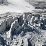 Blick auf die Séracs vom Steigletscher