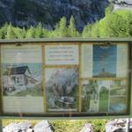 die Informationstafel der Balmhornhütte