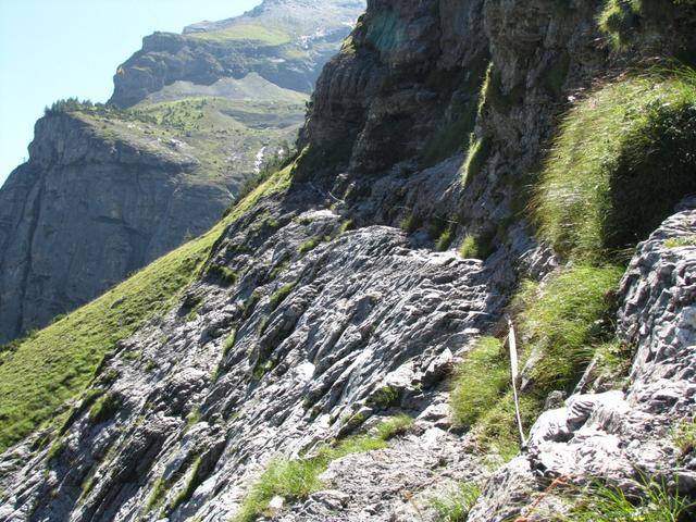 der Weg wird nun ausgesetzter