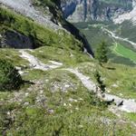 mit so einer schönen Aussicht geht es auf den gleichen Weg wieder runter ins Gasterntal