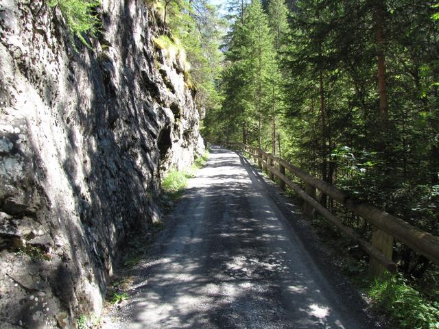 auf der Alpstrasse Richtung Selden