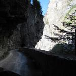 bei der Chluse hat die Kander eine imposante Schlucht in den Felsen gefräst