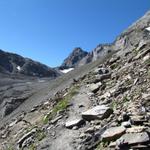 bei "Balme" 2403 m.ü.M. mir Blick Richtung Lötschegletscher