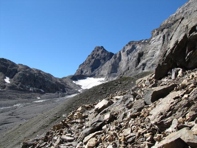 wir haben die Zunge des Lötschegletscher erreicht